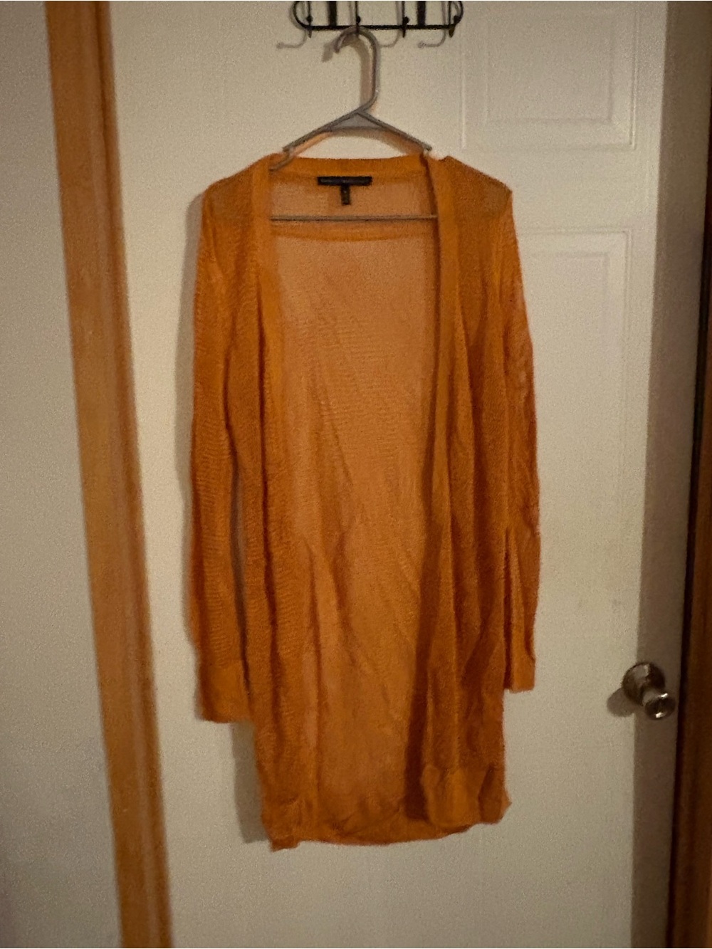 White House Black Market Long Open-Front Cardigan - Mustard